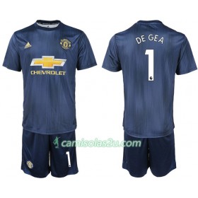 Camisolas de Futebol Manchester United DE GEA 1 Criança Equipamento 3ª 2018/19 Manga Curta